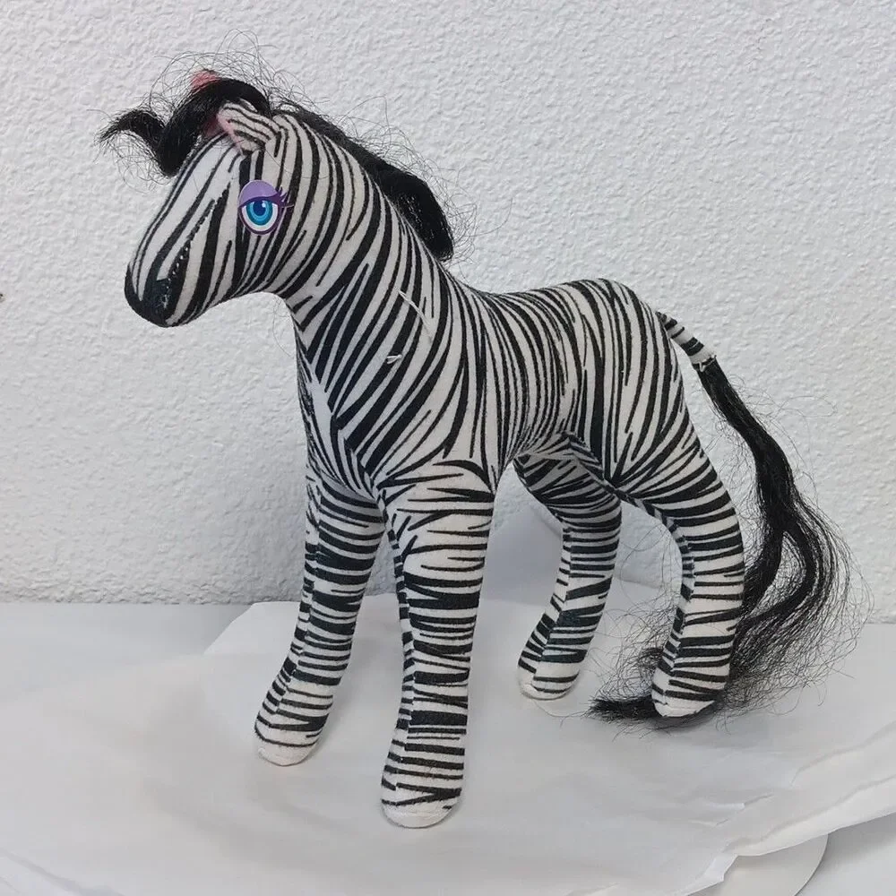 Animal Lovin Barbie Zebra Plush 1988 Standing Stuffed Animal Friend Replacement